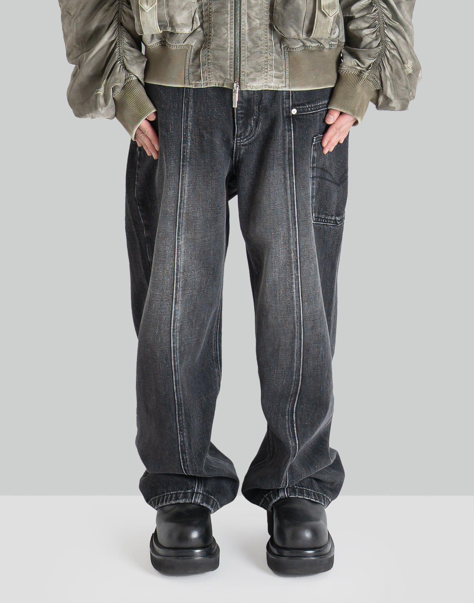 FENG CHEN WANG - ASYMETRIC STRAIGHT LEG JEANS WITH PANEL - 082plus