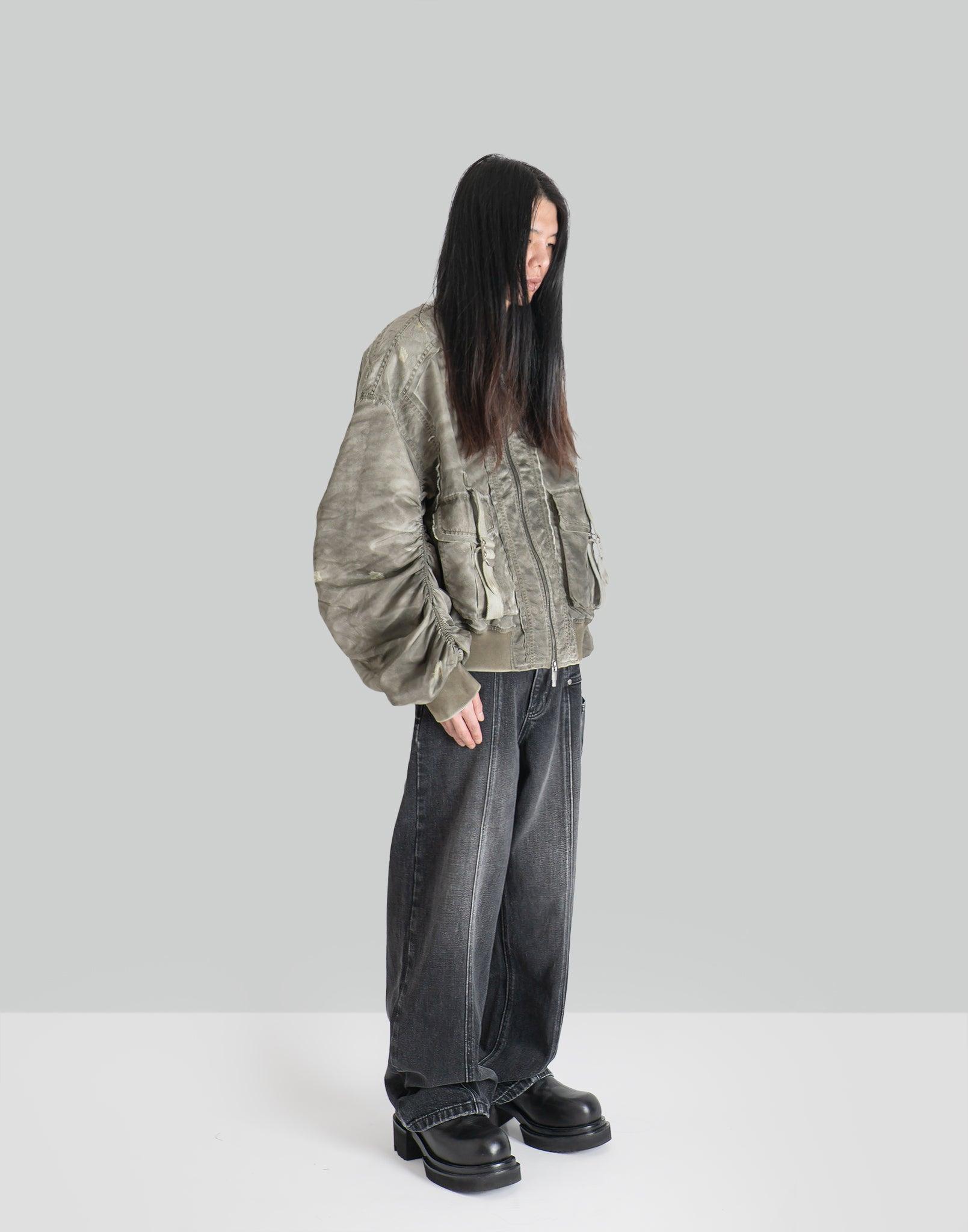 FENG CHEN WANG - ASYMETRIC STRAIGHT LEG JEANS WITH PANEL - 082plus
