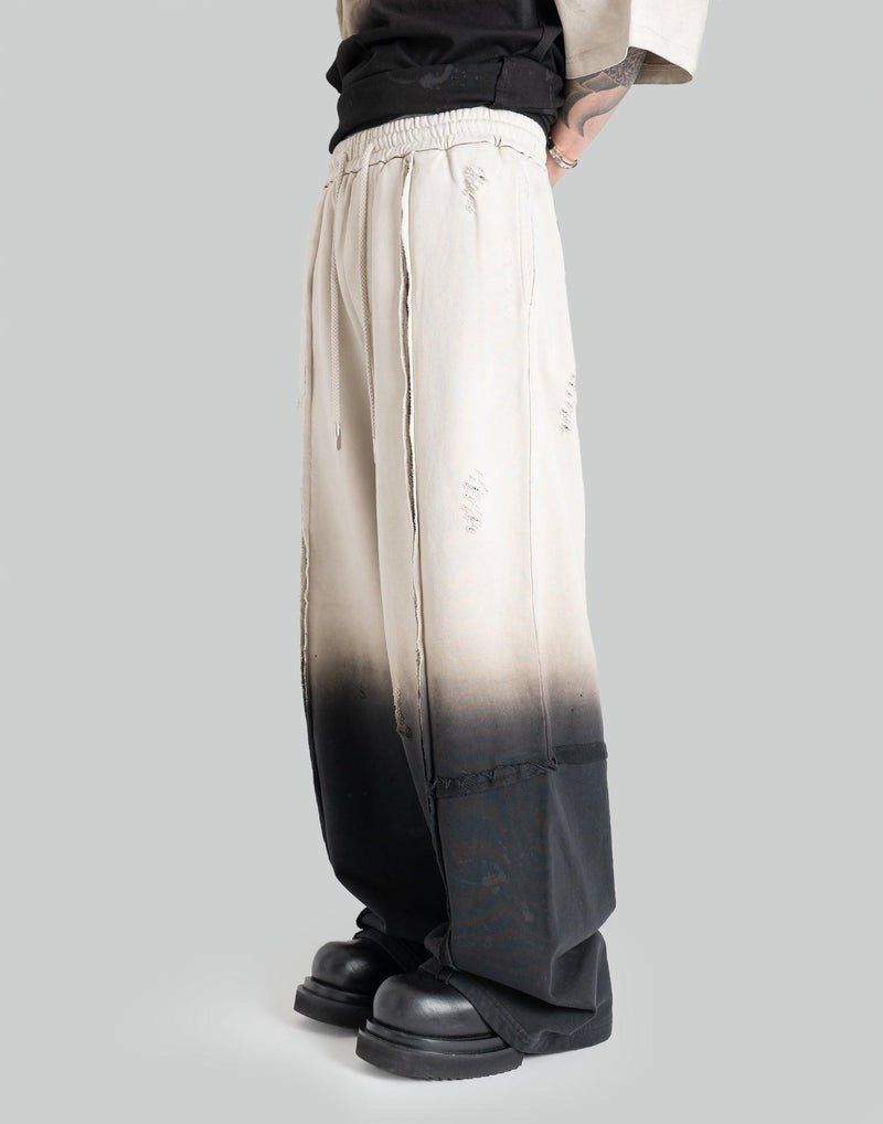 FENG CHEN WANG - GRADIENT WASHED DECONSTRUCTION SWEATPANTS - 082plus