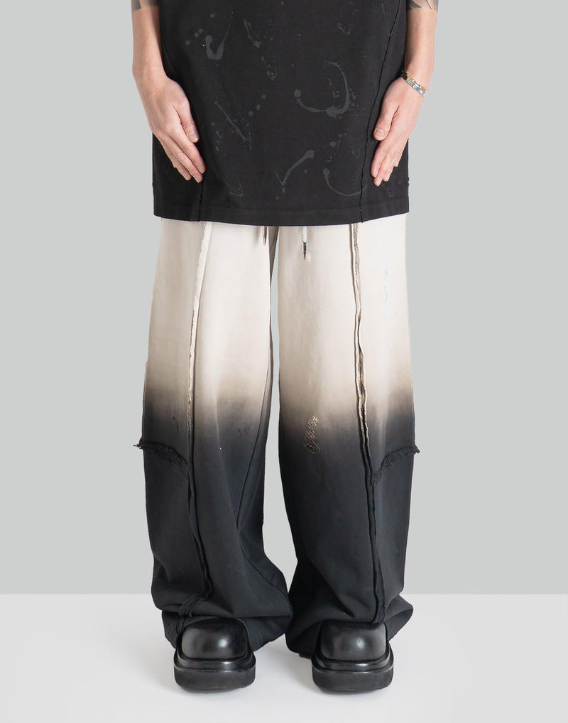 FENG CHEN WANG - GRADIENT WASHED DECONSTRUCTION SWEATPANTS - 082plus