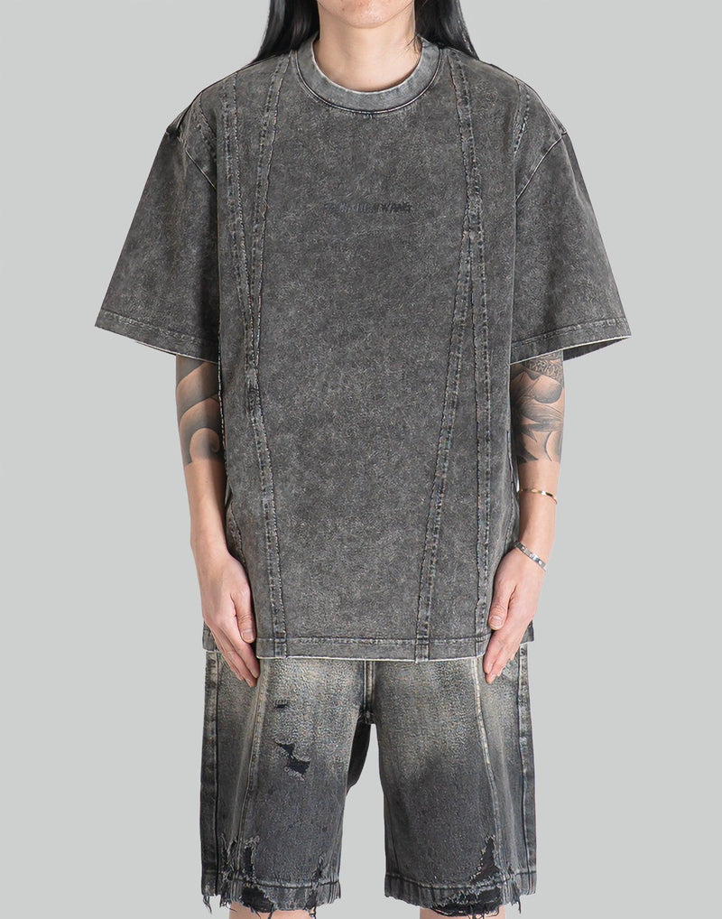 FENG CHEN WANG - TIE-DYE PANELLED T-SHIRT - 082plus