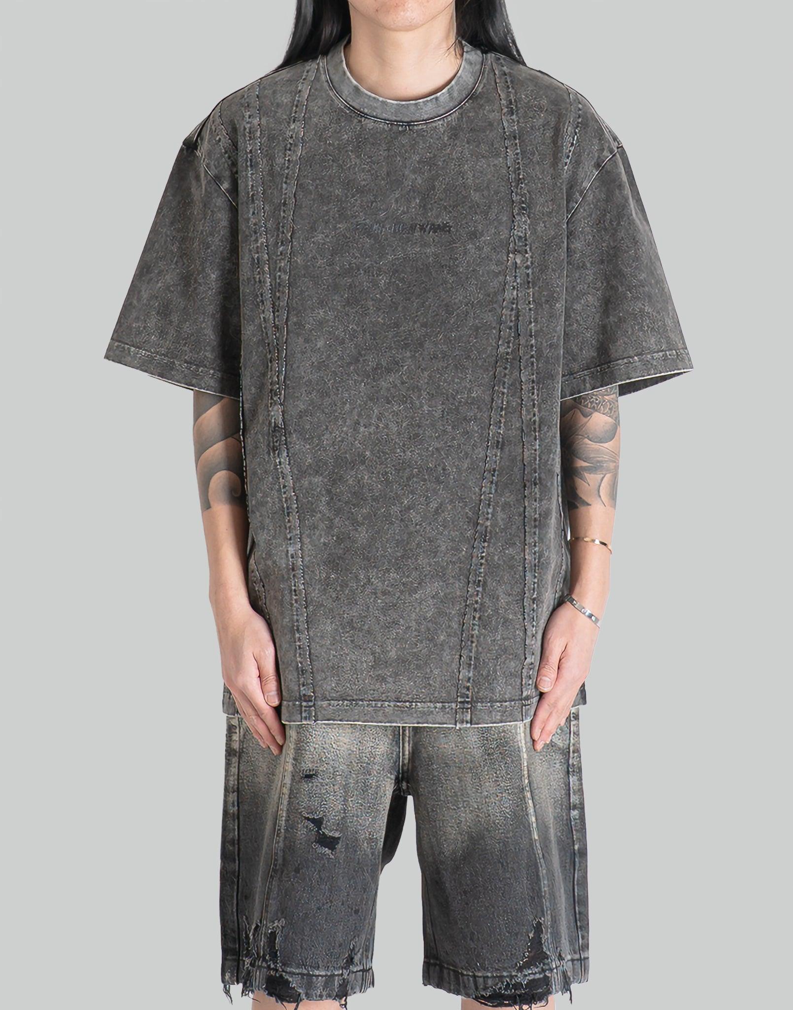 FENG CHEN WANG - TIE-DYE PANELLED T-SHIRT - 082plus