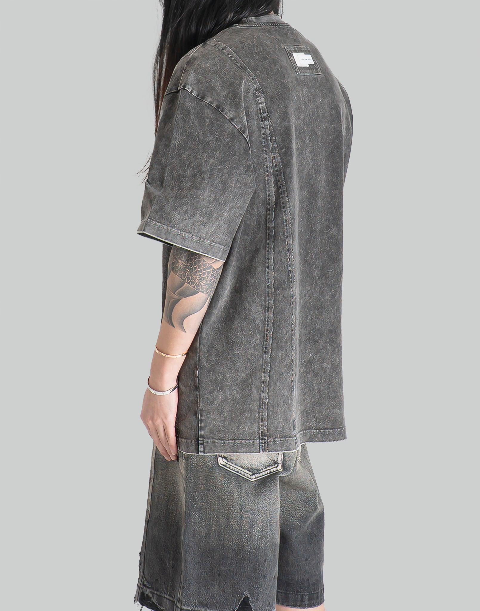 FENG CHEN WANG - TIE-DYE PANELLED T-SHIRT - 082plus