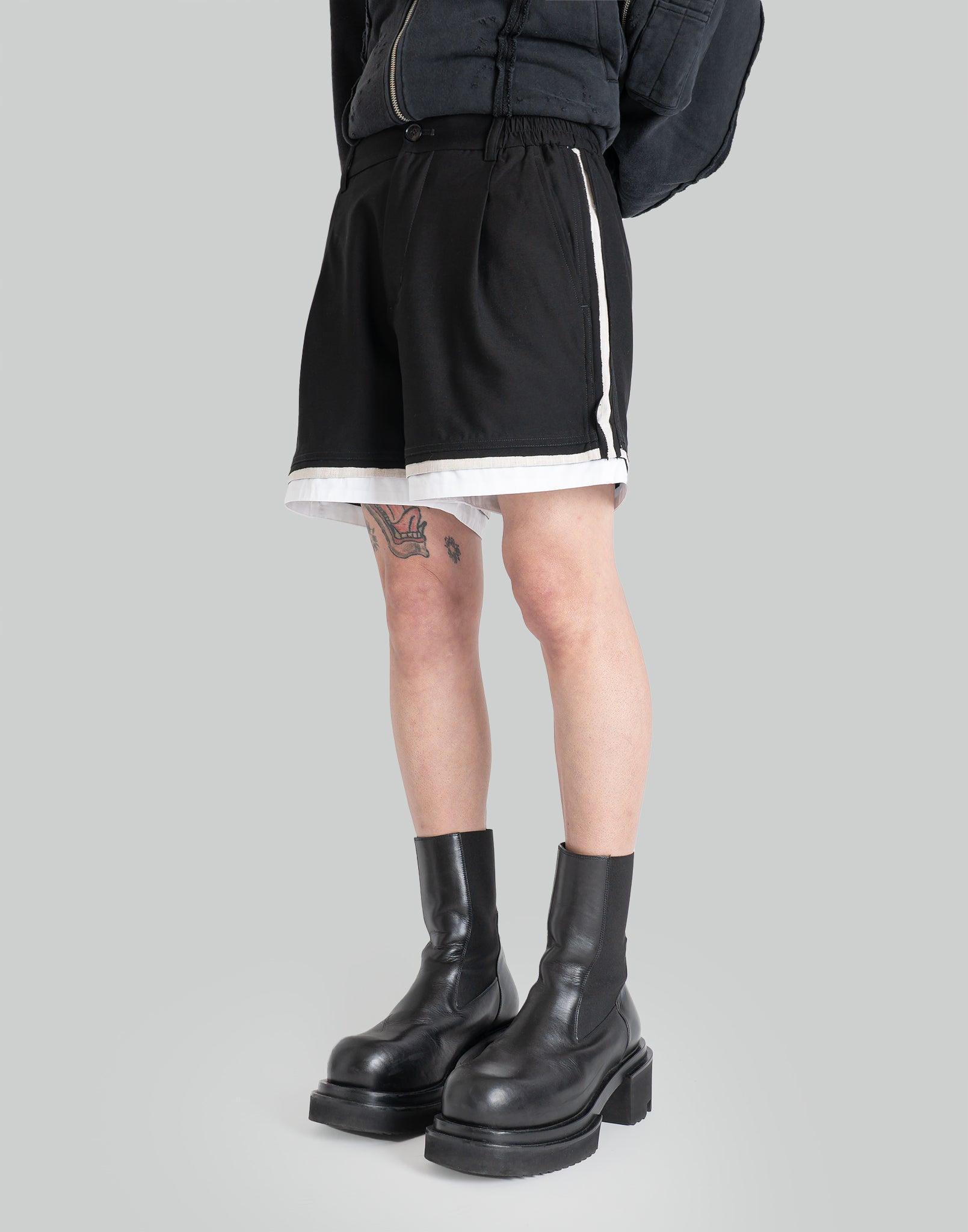 FENG CHEN WANG DENIM GRADIENT SHORTS Feng Chen Wang Gradient Tie