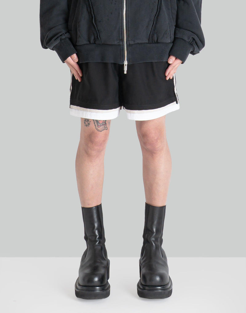 FENG CHEN WANG - BLACK PANELED SHORTS - 082plus