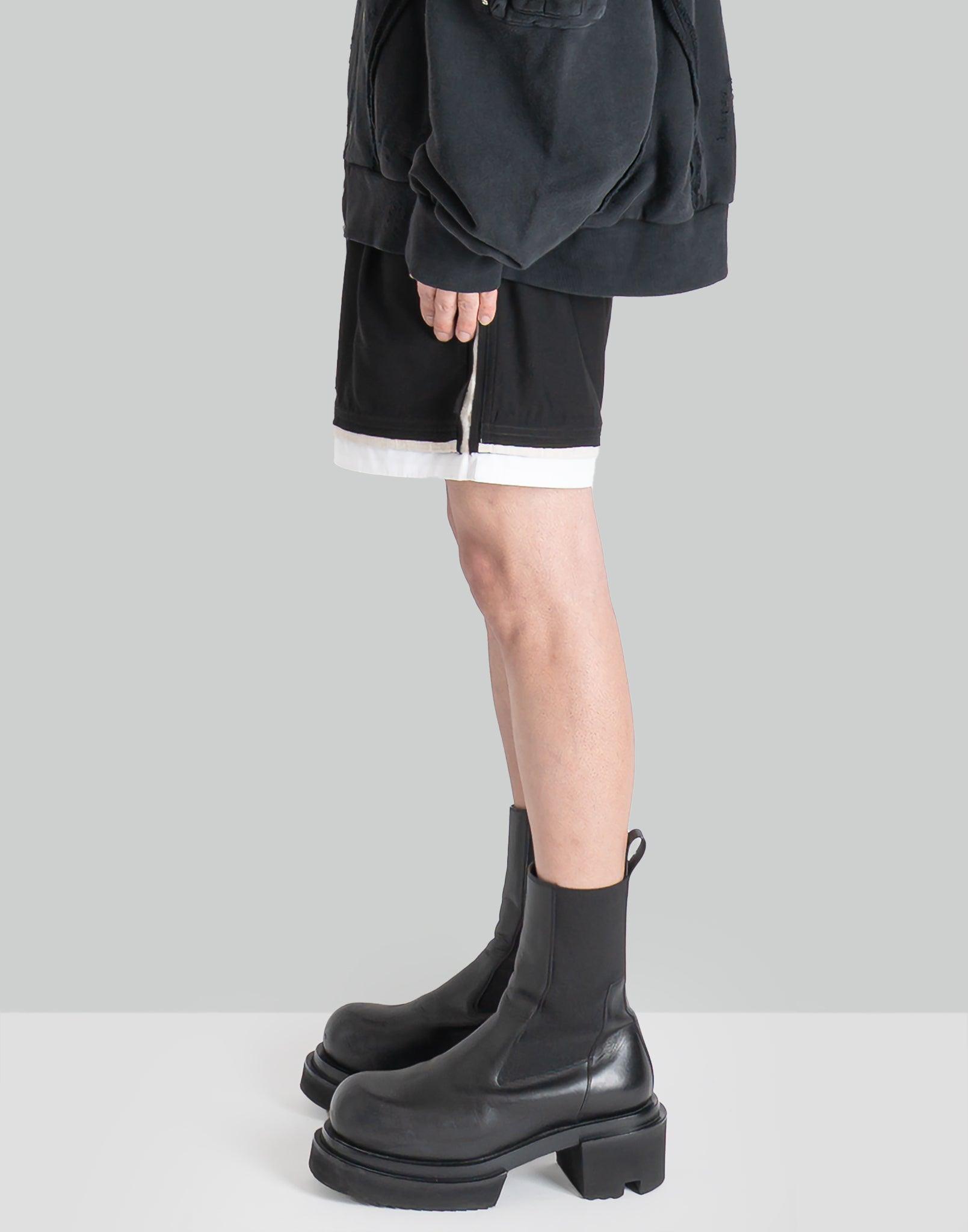 FENG CHEN WANG - BLACK PANELED SHORTS - 082plus