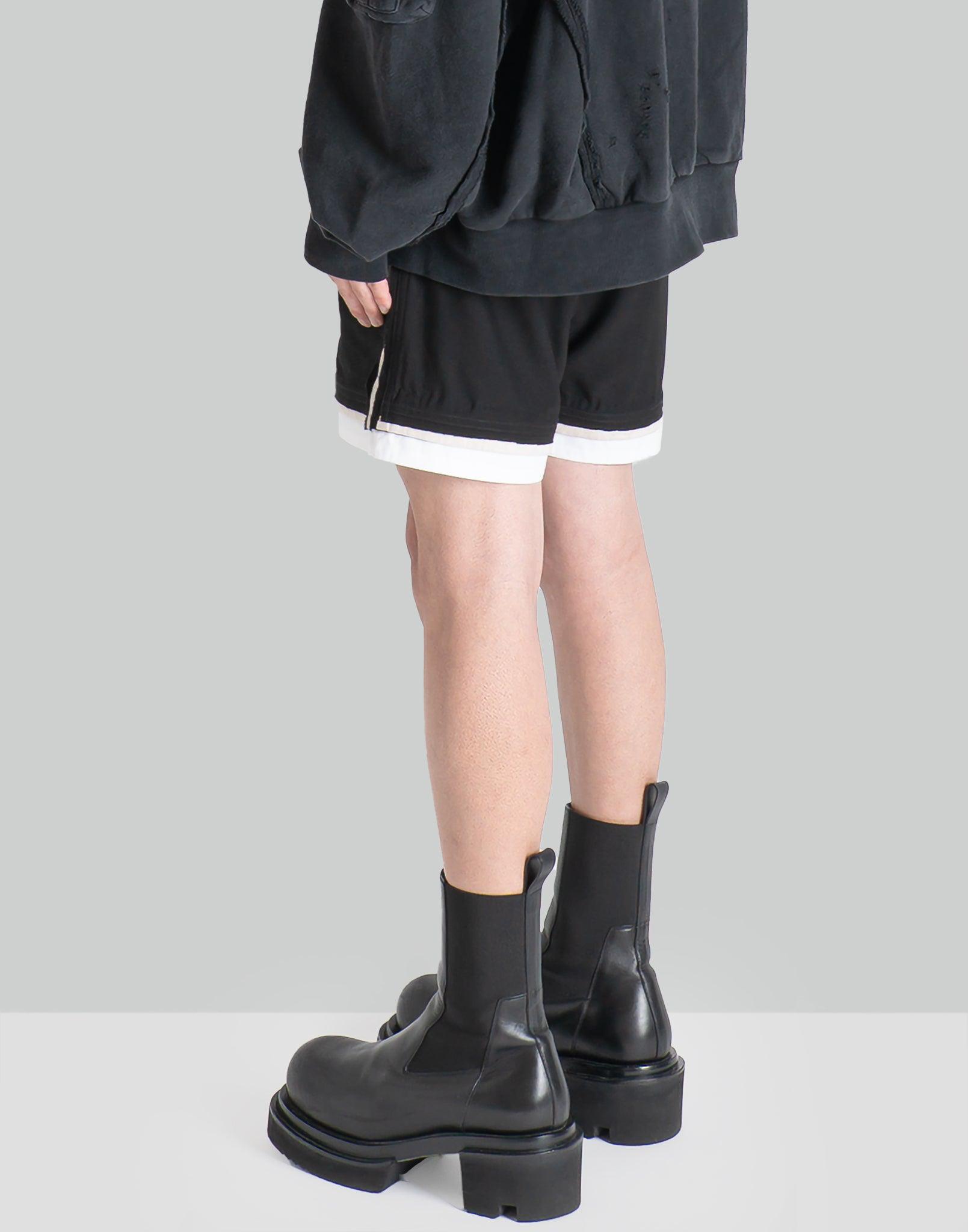 FENG CHEN WANG - BLACK PANELED SHORTS - 082plus