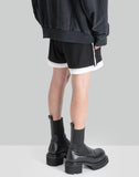 FENG CHEN WANG - BLACK PANELED SHORTS - 082plus