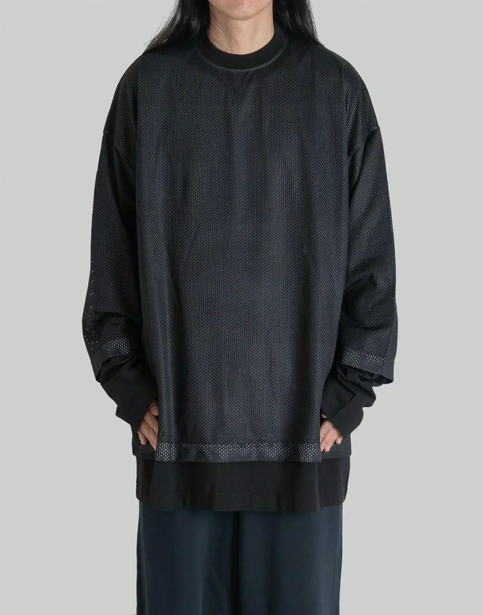 032C - 'GAME'' LAYERED MESH LONGSLEEVE - 082plus