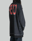 032C - 'GAME'' LAYERED MESH SHIRT DRESS - 082plus
