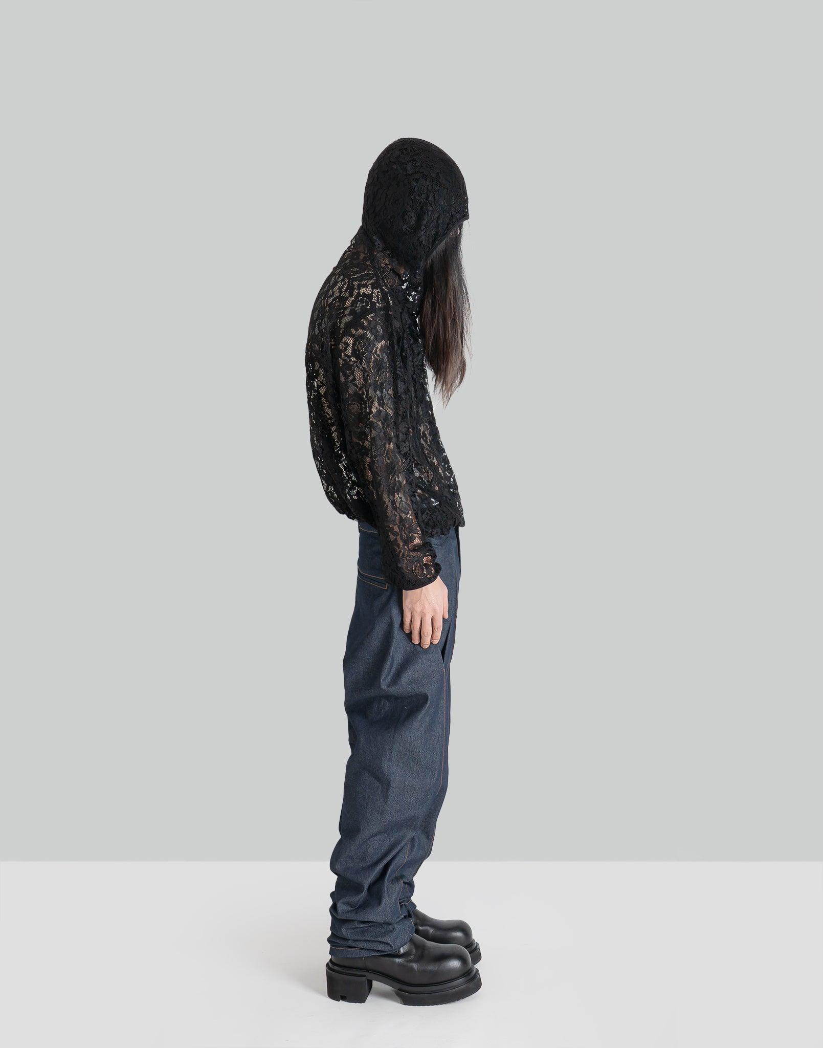 JUNTAE KIM - DRAPED LACE HOODIE - 082plus