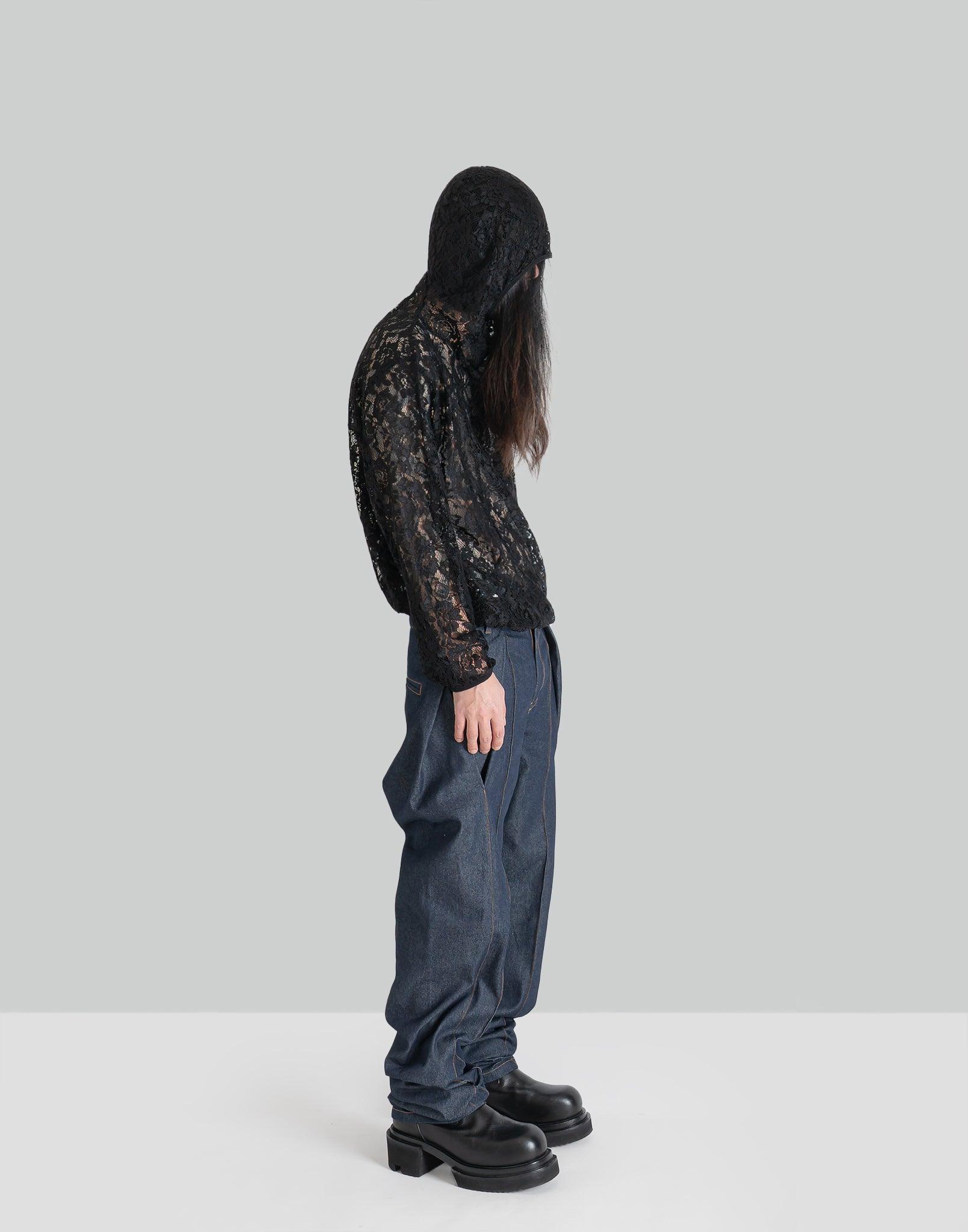 JUNTAE KIM - DRAPED LACE HOODIE - 082plus