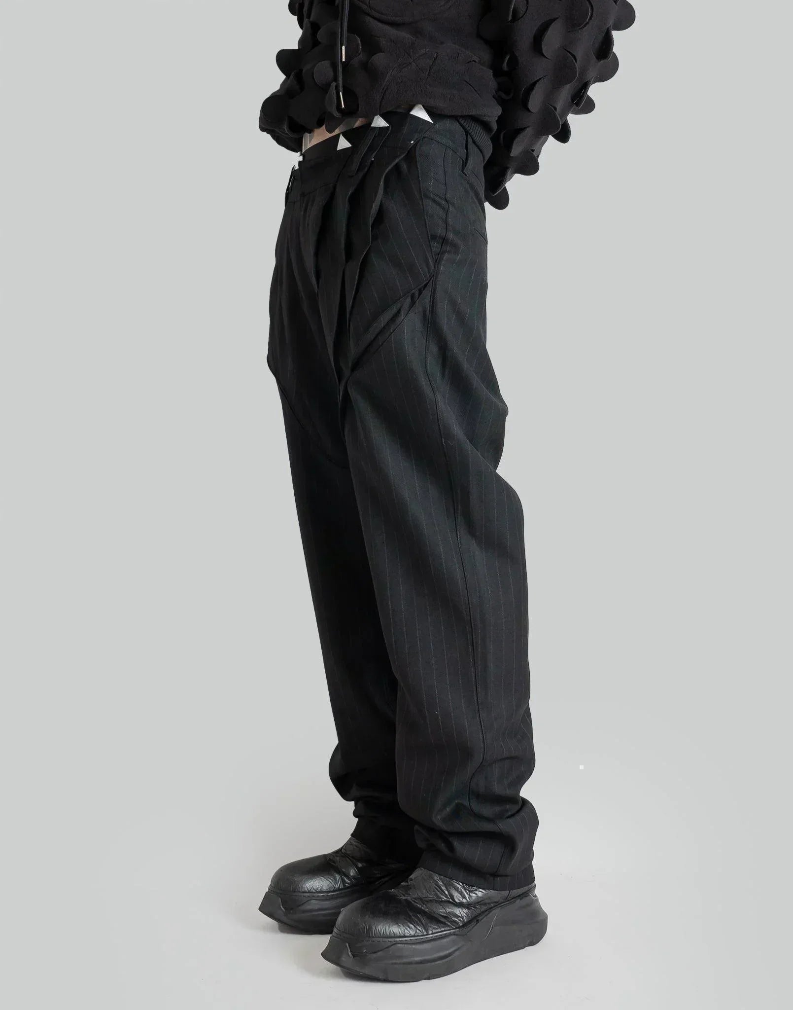 JUNTAE KIM - GATHERED CORSET SLACKS - 082plus