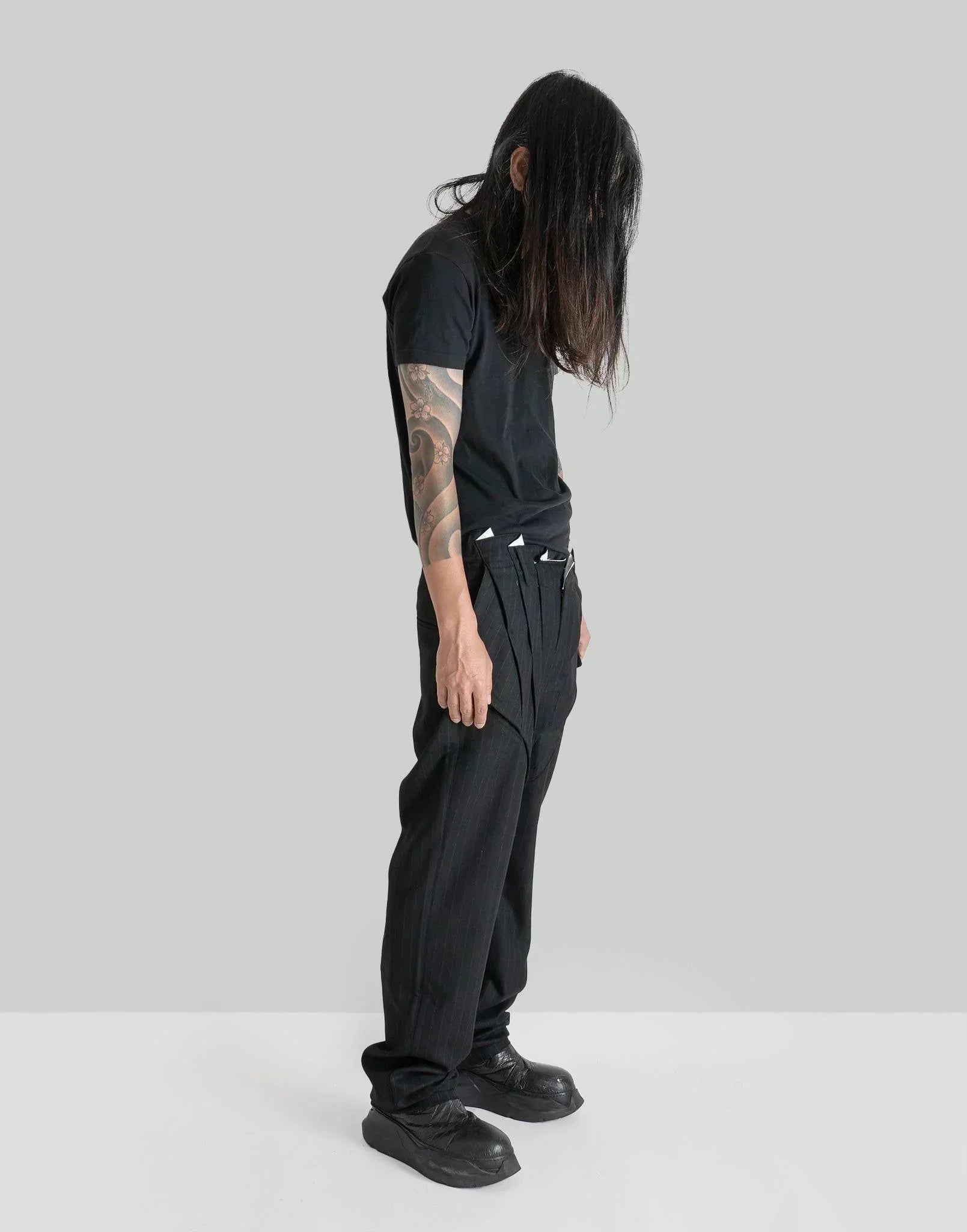 JUNTAE KIM - GATHERED CORSET SLACKS - 082plus