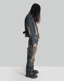 JUNTAE KIM - GATHERED DENIM JACKET - 082plus