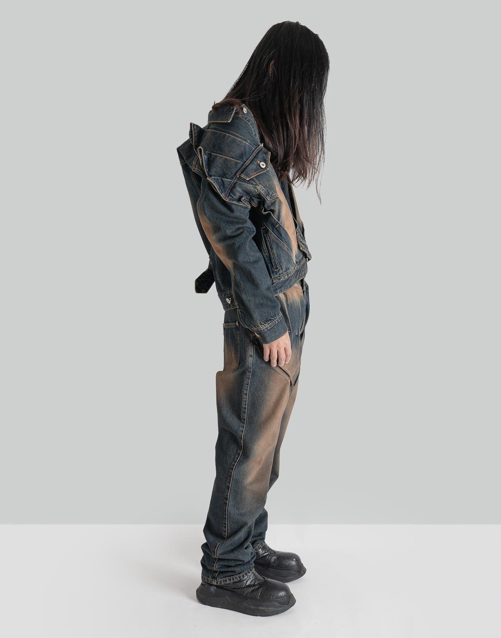 JUNTAE KIM - GATHERED DENIM JACKET - 082plus