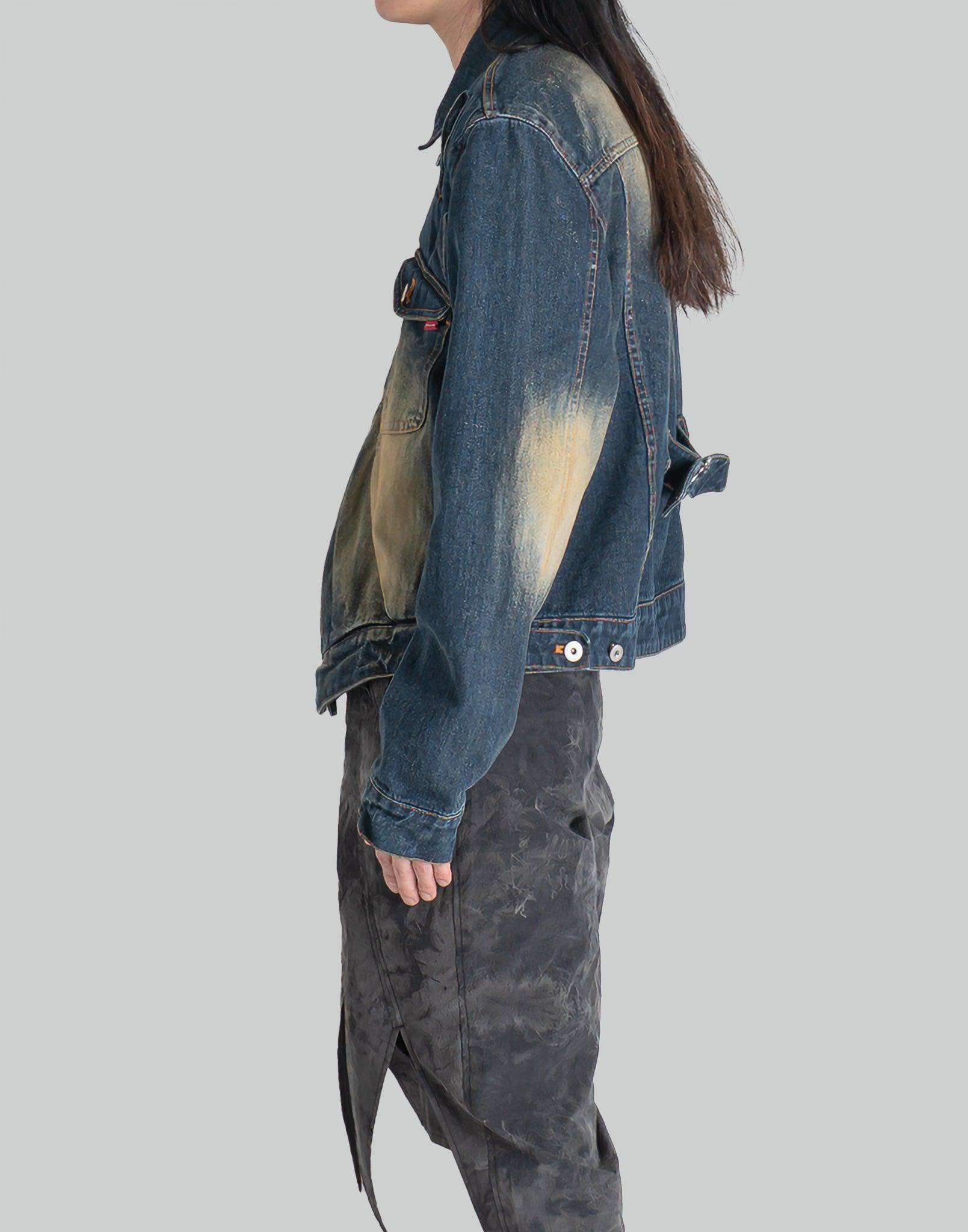 JUNTAE KIM - GATHERED DENIM JACKET - 082plus
