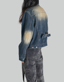 JUNTAE KIM - GATHERED DENIM JACKET - 082plus