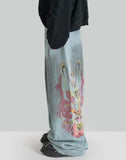 SANKUANZ - GRAFFITI PRINT DENIM PANTS - 082plus