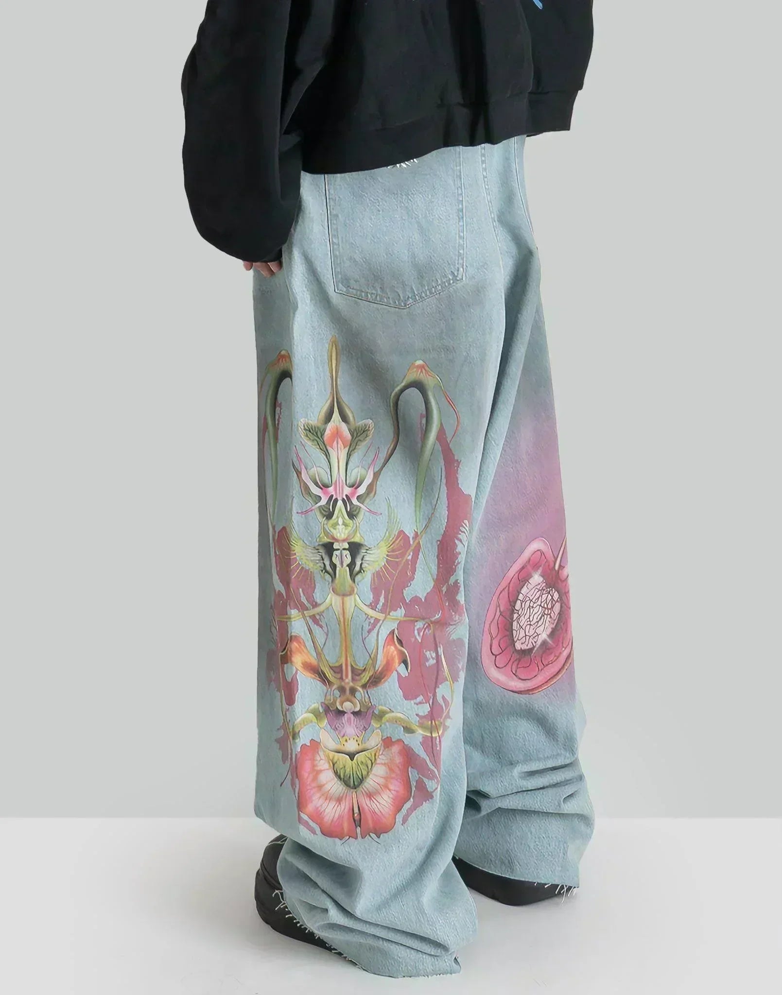 SANKUANZ - GRAFFITI PRINT DENIM PANTS - 082plus