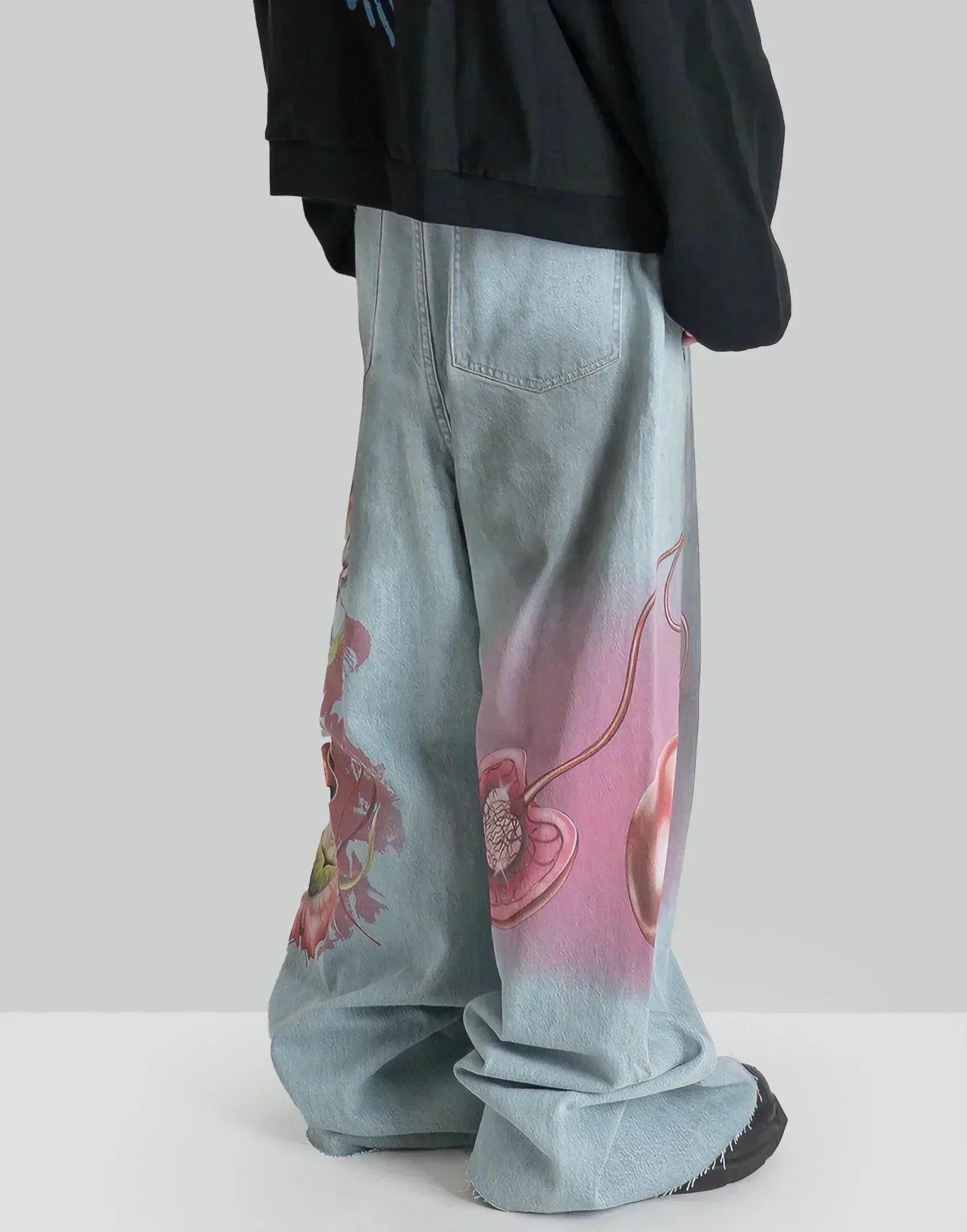 SANKUANZ - GRAFFITI PRINT DENIM PANTS - 082plus