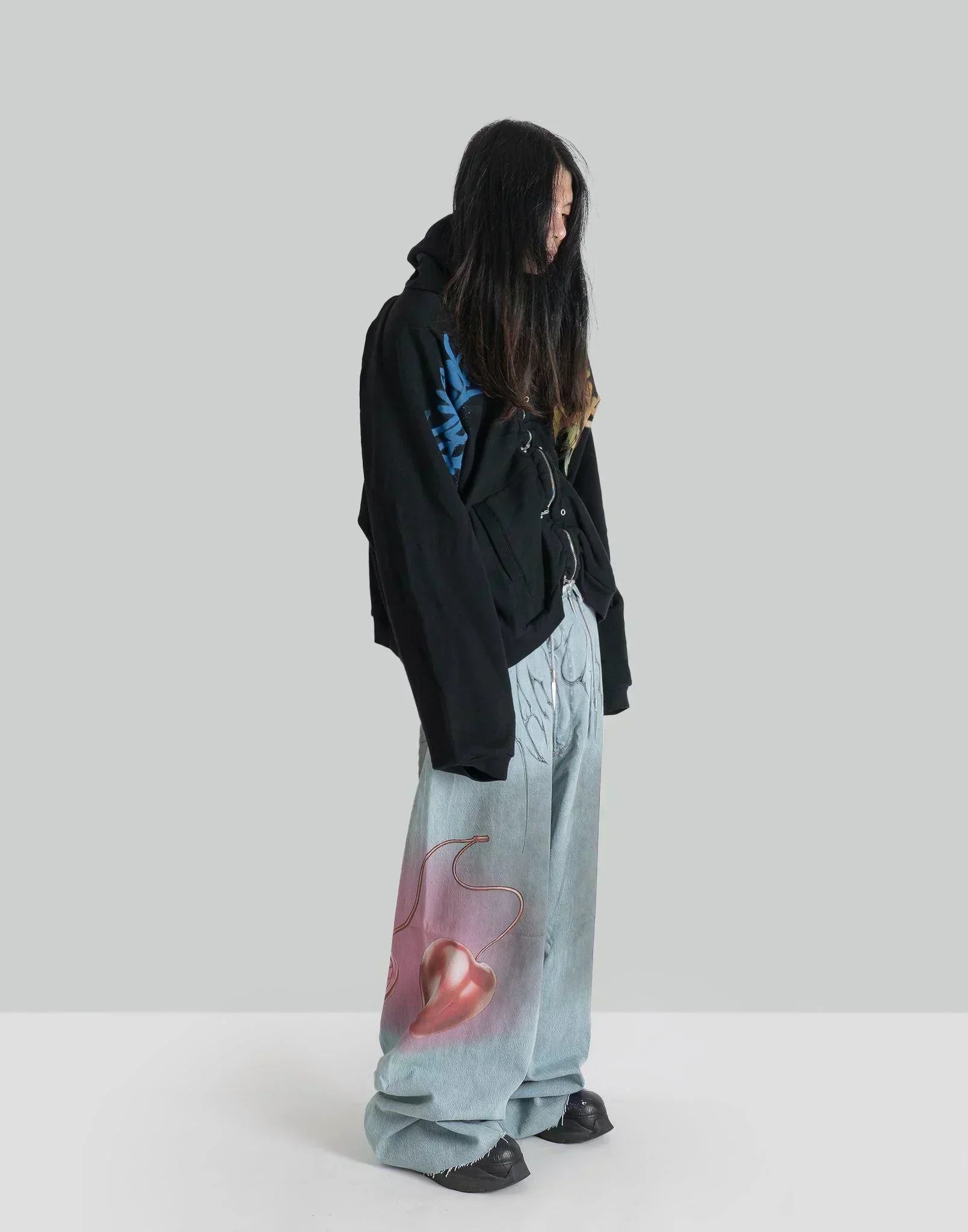 SANKUANZ - GRAFFITI PRINT DENIM PANTS - 082plus