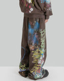SANKUANZ - GRAFFITI PRINT SWEATPANTS - 082plus