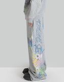 SANKUANZ - GRAFFITI PRINT SWEATPANTS - 082plus