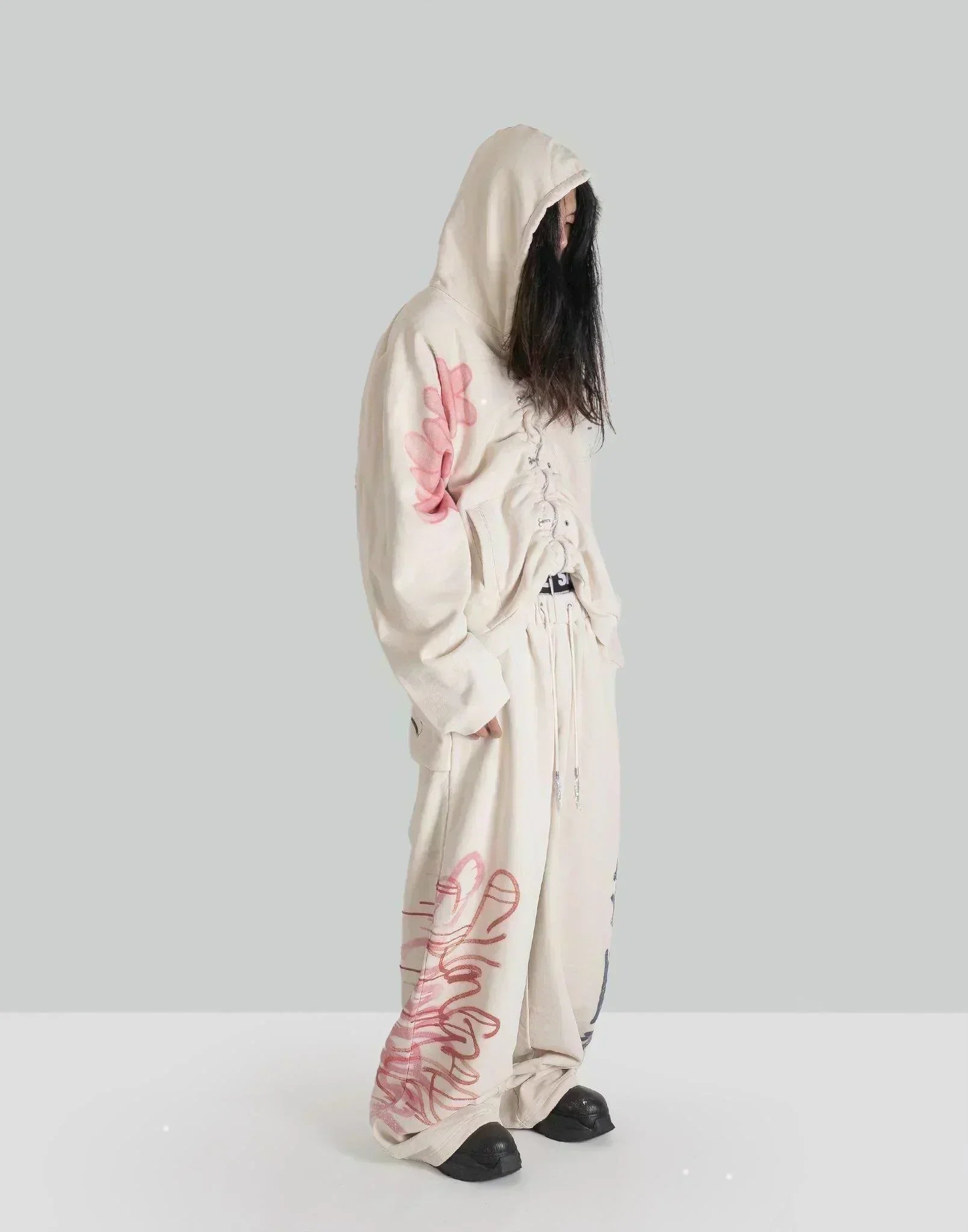 SANKUANZ - GRAFFITI PRINT ZIP HOODIE - 082plus