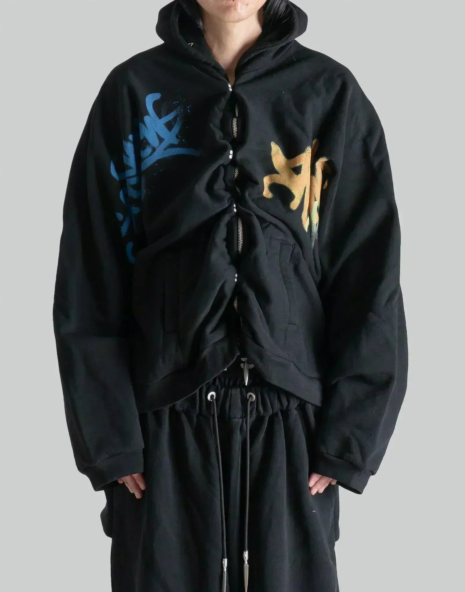 SANKUANZ - GRAFFITI PRINT ZIP HOODIE - 082plus