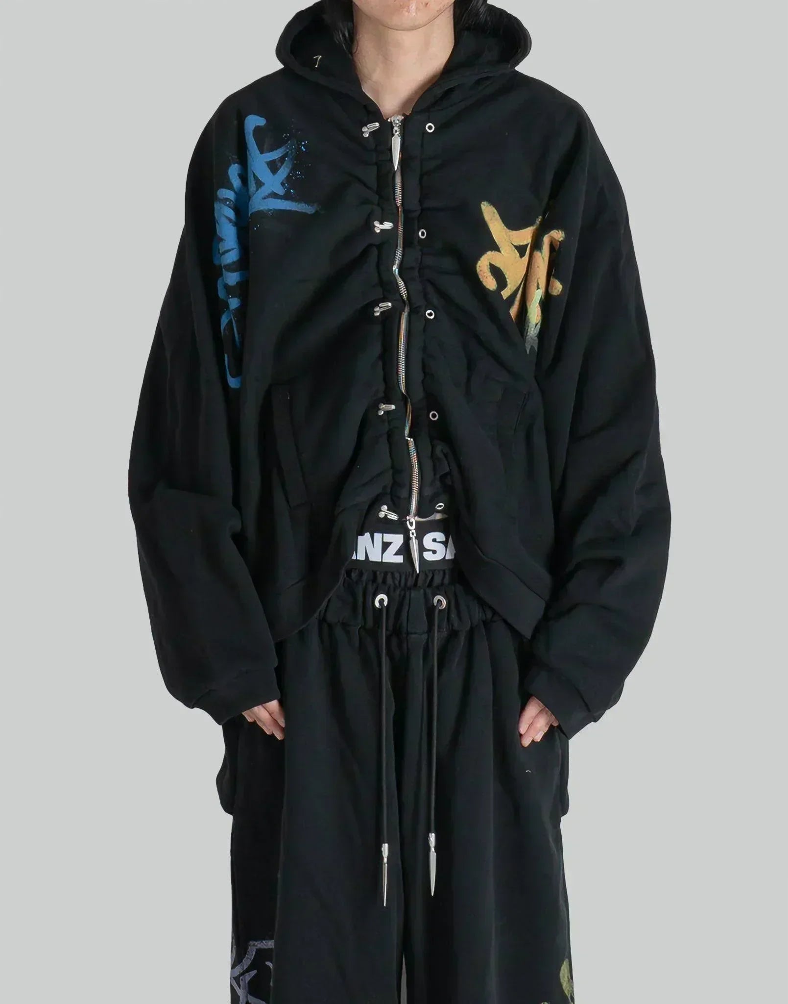 SANKUANZ - GRAFFITI PRINT ZIP HOODIE - 082plus