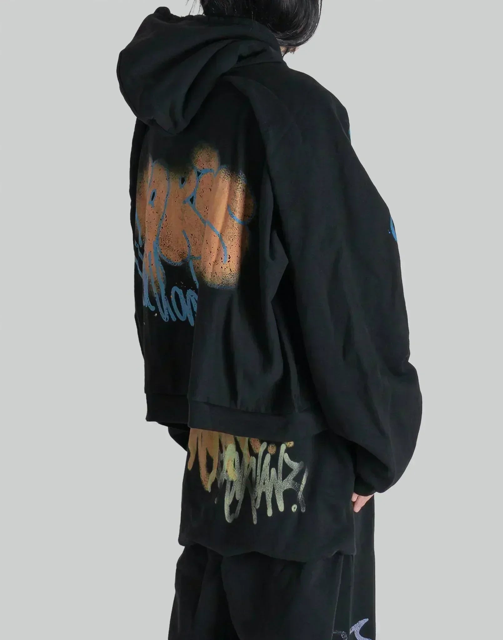 SANKUANZ - GRAFFITI PRINT ZIP HOODIE - 082plus