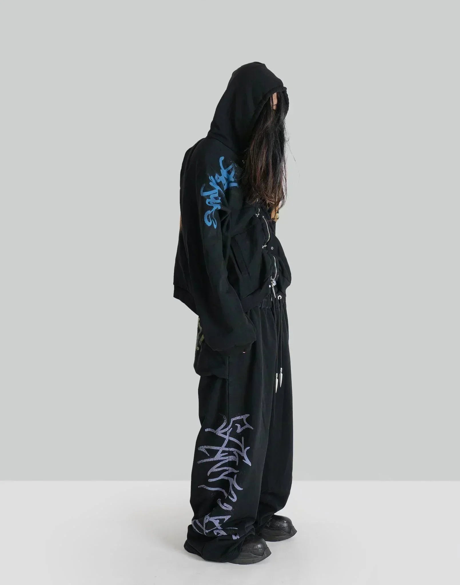 SANKUANZ - GRAFFITI PRINT ZIP HOODIE - 082plus