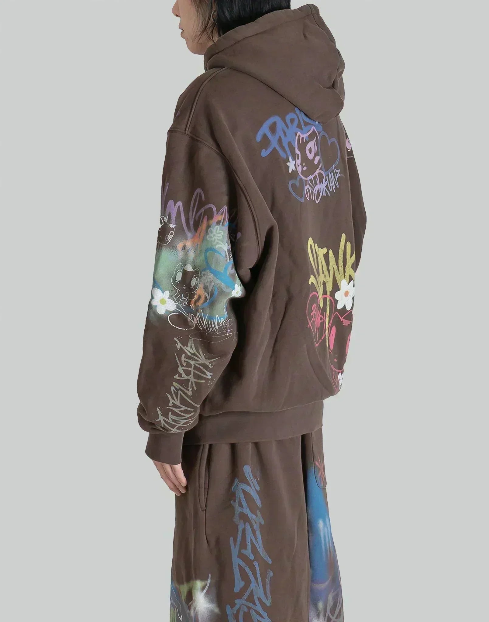 SANKUANZ - GRAFFITI PRINT ZIP HOODIE - 082plus