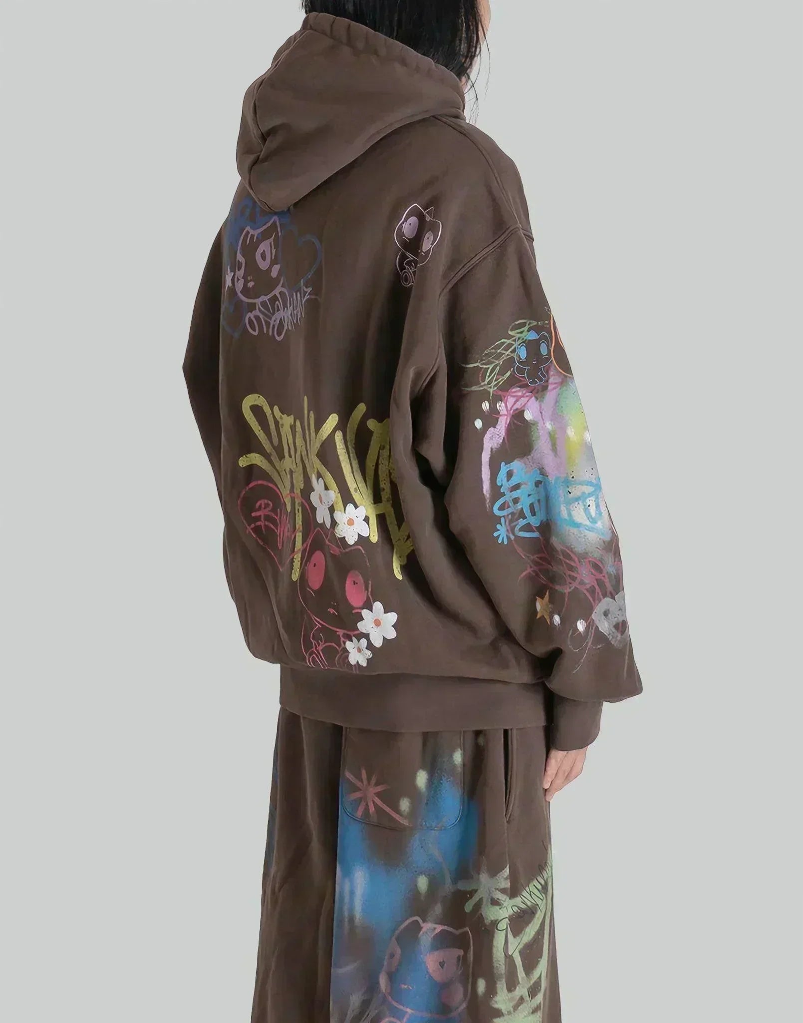 SANKUANZ - GRAFFITI PRINT ZIP HOODIE - 082plus