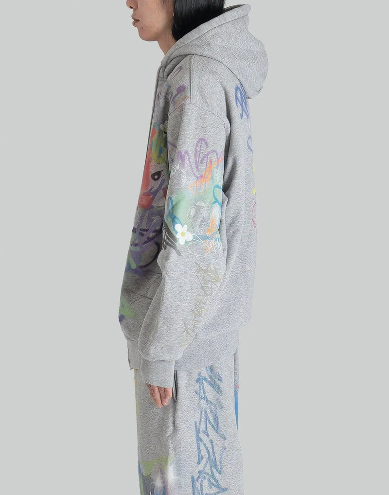 SANKUANZ - GRAFFITI PRINT ZIP HOODIE - 082plus