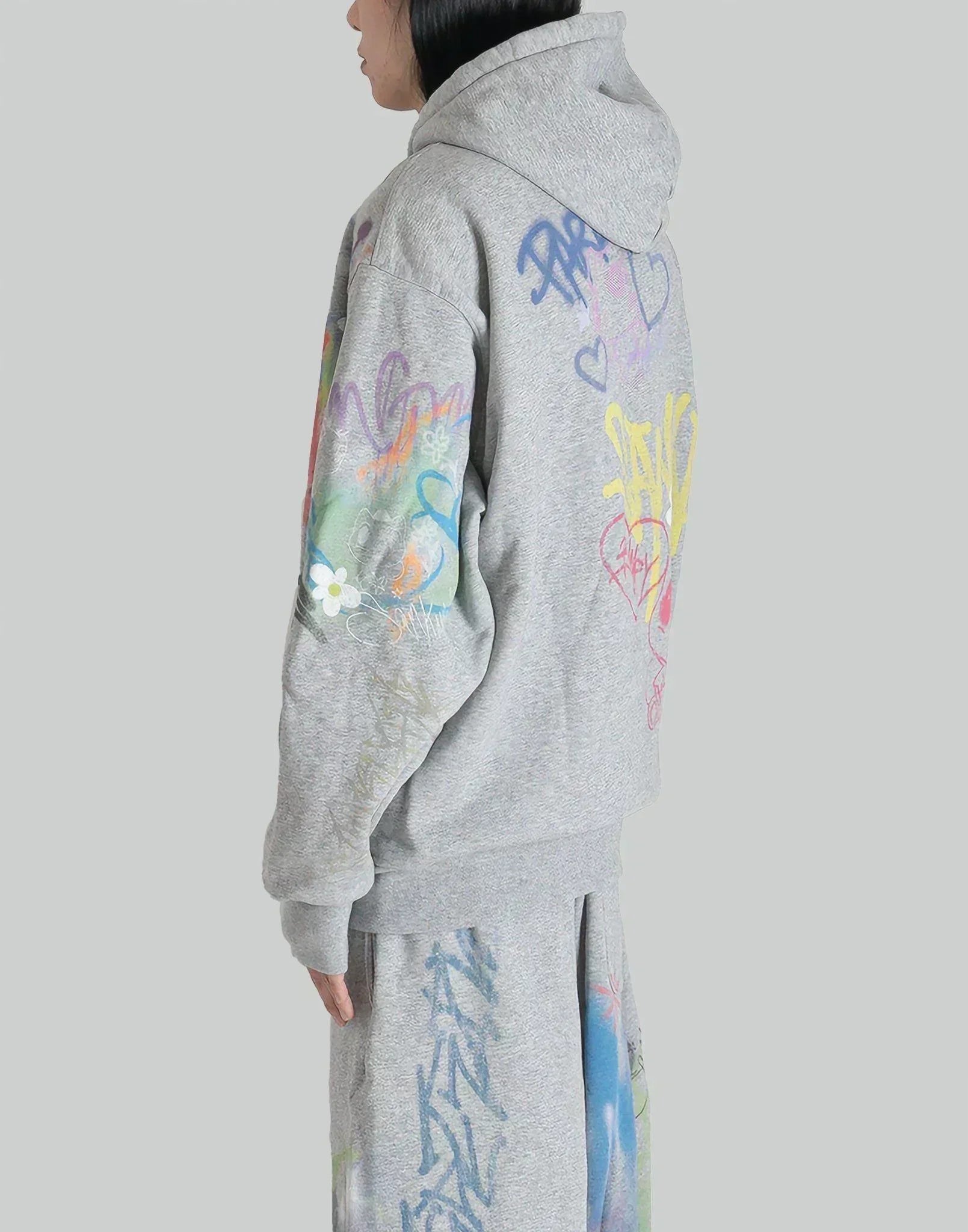 SANKUANZ - GRAFFITI PRINT ZIP HOODIE - 082plus