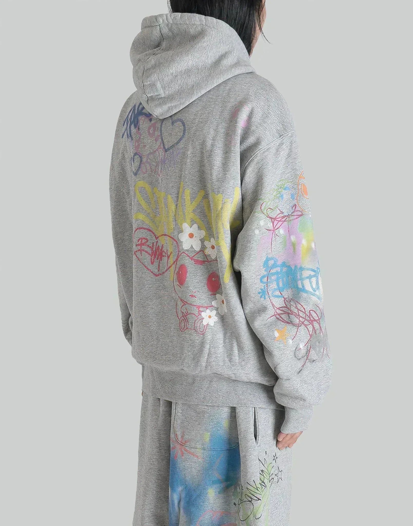 SANKUANZ - GRAFFITI PRINT ZIP HOODIE - 082plus