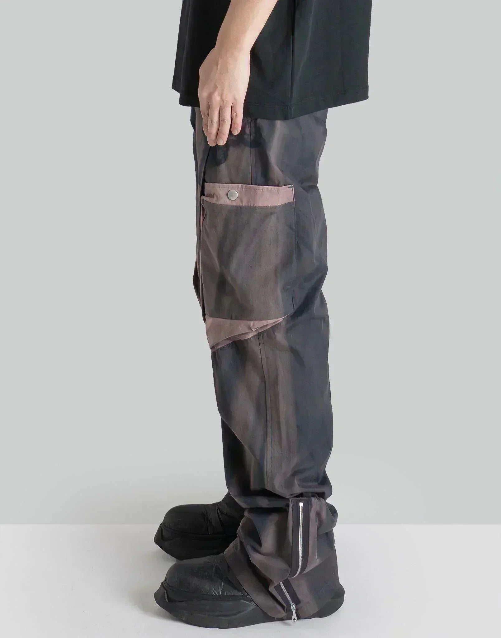 JiyongKim - SUN-BLEACHED DRAPED POCKET TROUSERS - 082plus