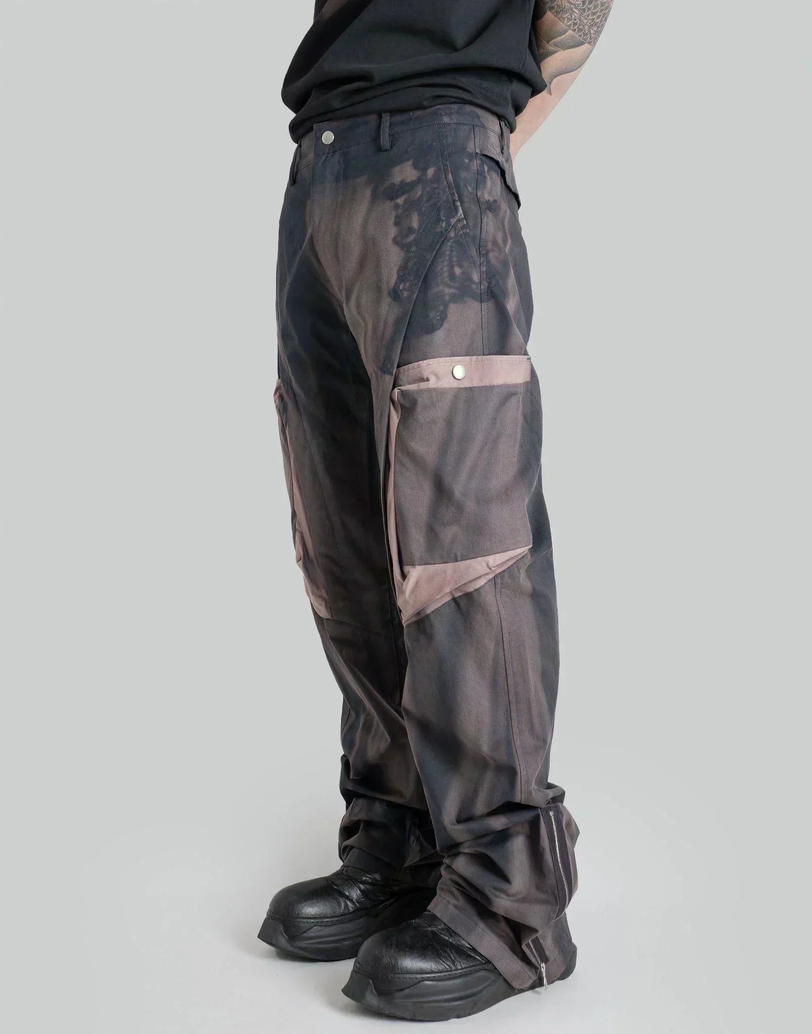 JiyongKim - SUN-BLEACHED DRAPED POCKET TROUSERS - 082plus