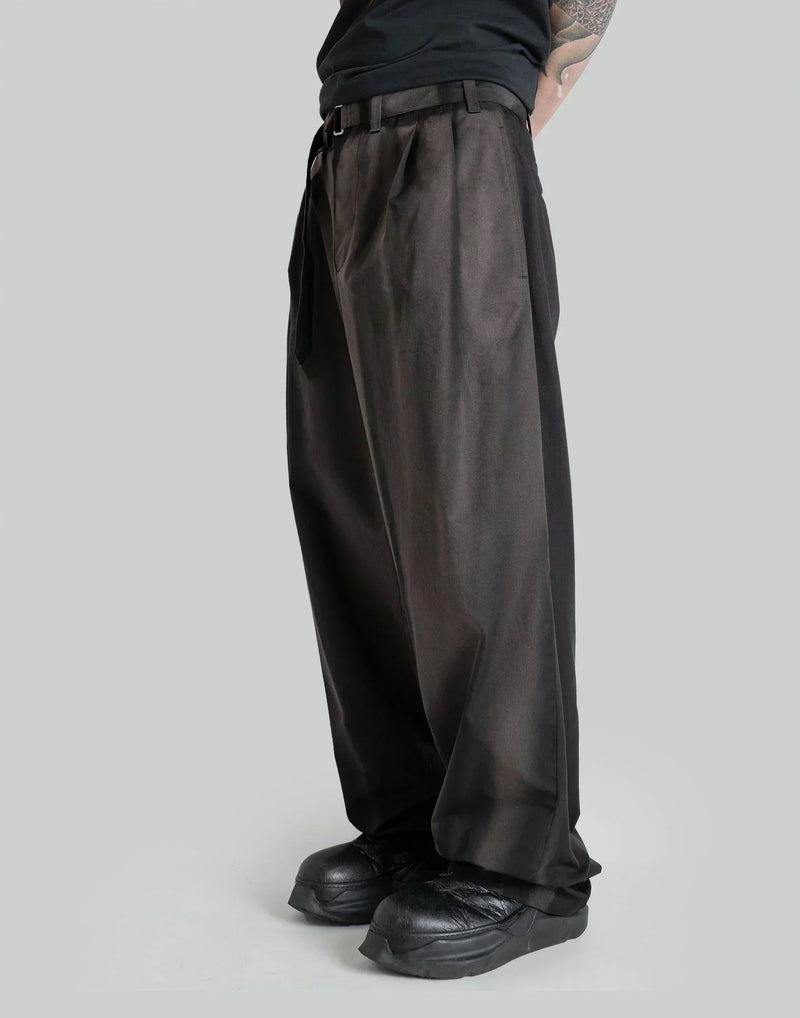 JiyongKim - SUN-BLEACHED BELTED WIDE TROUSERS - 082plus