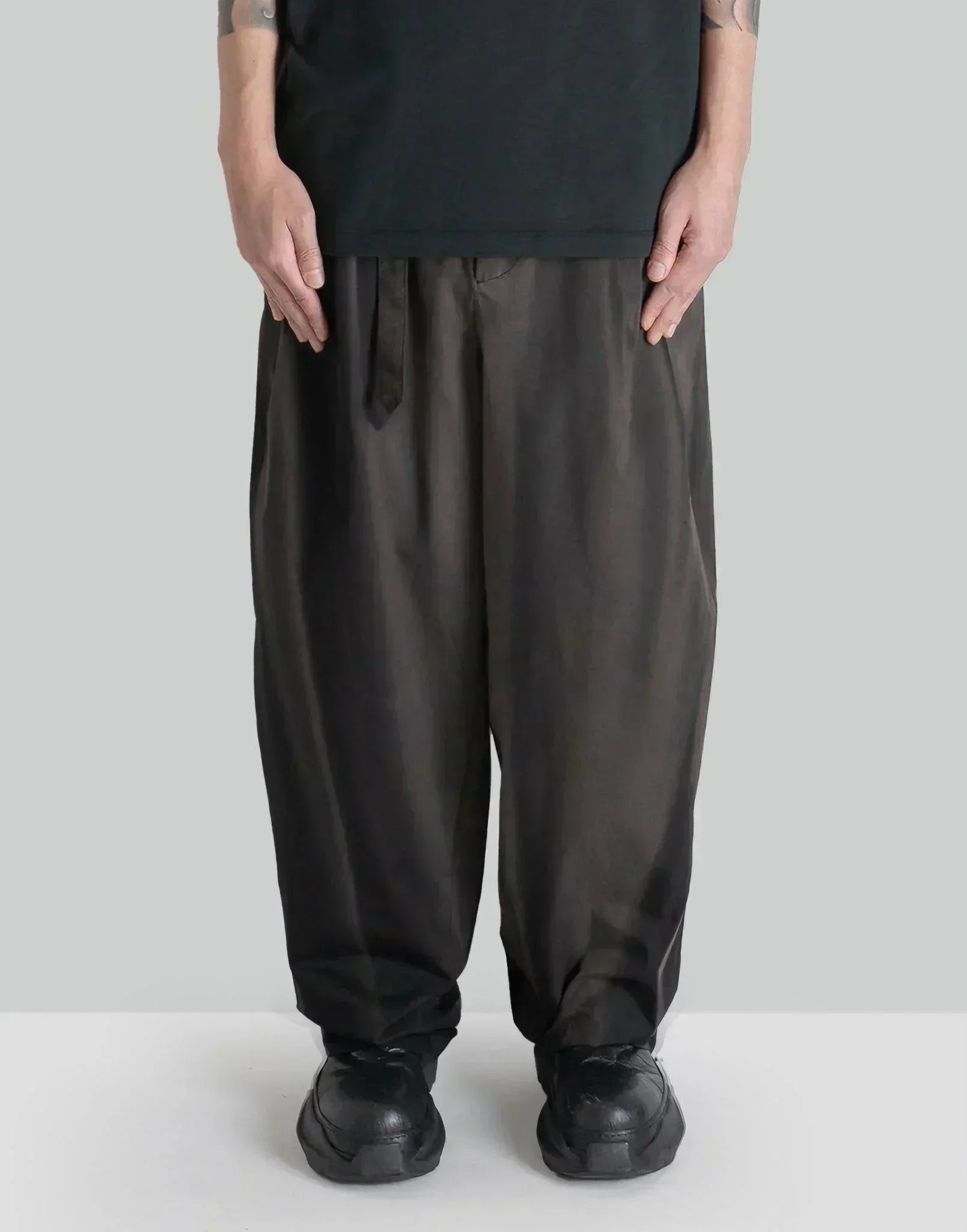 JiyongKim - SUN-BLEACHED BELTED WIDE TROUSERS - 082plus