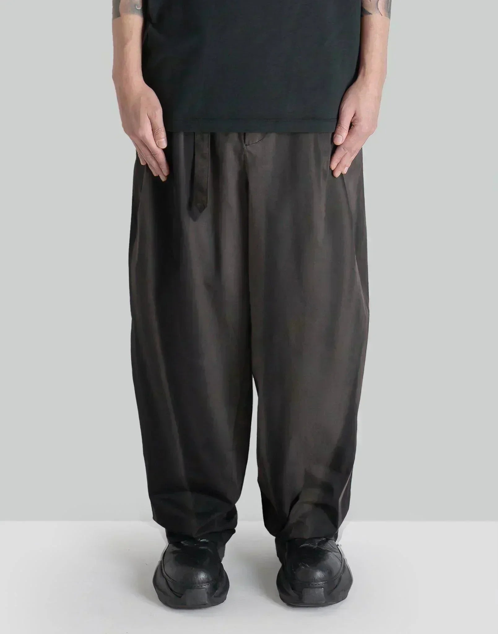 JiyongKim - SUN-BLEACHED BELTED WIDE TROUSERS - 082plus