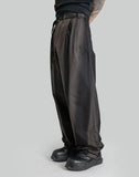 SUN-BLEACHED BELTED WIDE TROUSERS