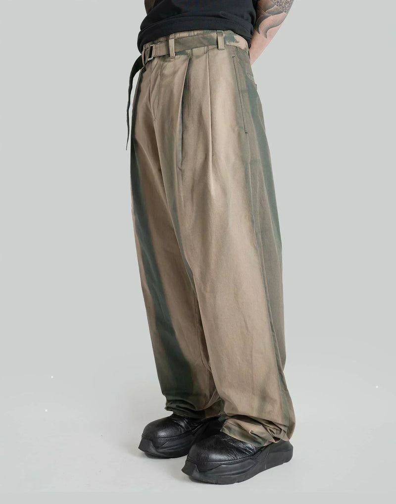 JiyongKim - SUN-BLEACHED BELTED WIDE TROUSERS - 082plus