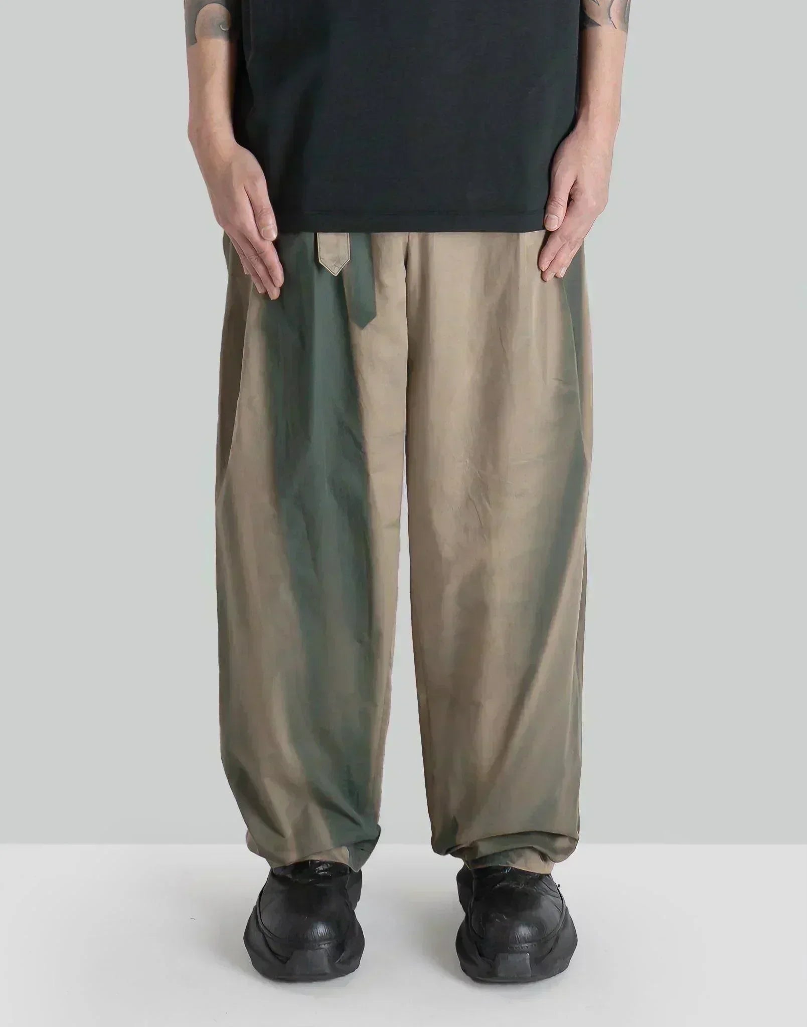 JiyongKim - SUN-BLEACHED BELTED WIDE TROUSERS - 082plus