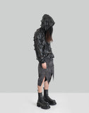 JUNTAE KIM - LASER-SLASHED SUNFLOWER HOODIE - 082plus