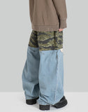 DISCOVERED - LAYERED ARMY DENIM PANTS - 082plus