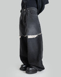 DISCOVERED - LAYERED DENIM PANTS - 082plus