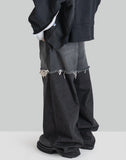 DISCOVERED - LAYERED DENIM PANTS - 082plus